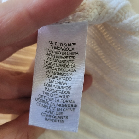 Liz Claiborne Cable Knit Turtleneck Sweater White Sz L - Picture 9 of 14